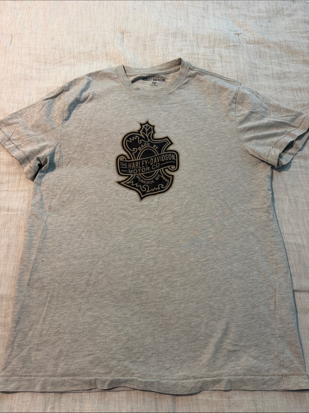 Harley-Davidson Light Gray Short Sleeve Logo Tee